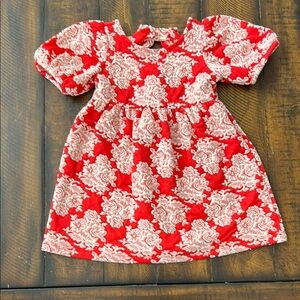Janie and Jack Red and White A-line Dress